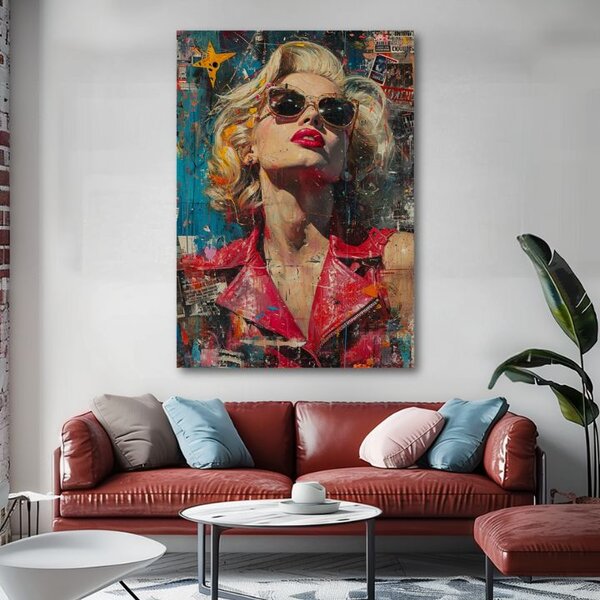 Obraz MARILYN MONROE - Ikona v záři světel | dotaženo rukou umělce - 60x90 cm