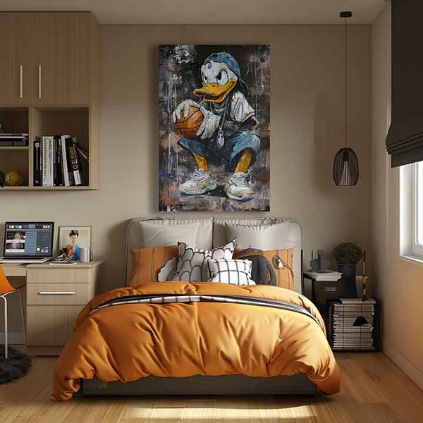 Obraz LEBRON DUCK na plátně | dotaženo rukou umělce - 40x50 cm