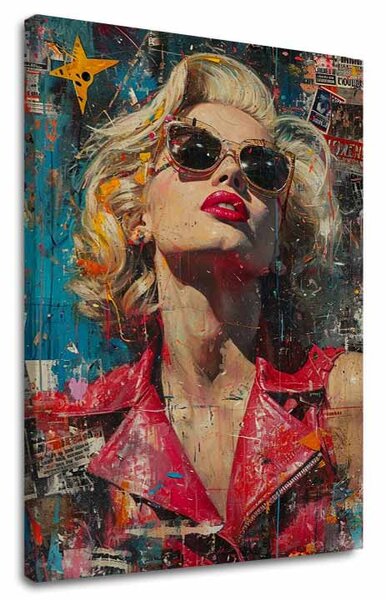 Obraz MARILYN MONROE - Ikona v záři světel | dotaženo rukou umělce - 60x90 cm