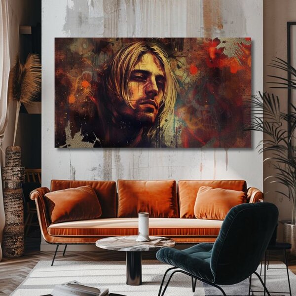 Obraz Kurt Cobain - V srdci grunge - 100x50 cm
