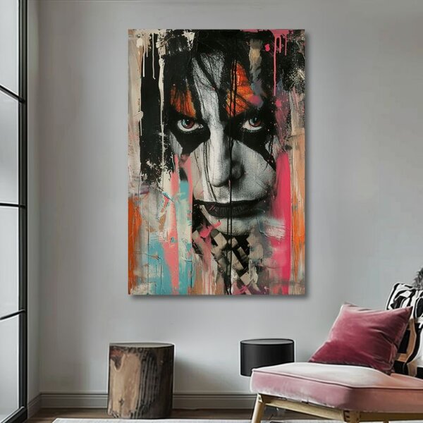 Obraz KISS - Chaos na scéně | dotaženo rukou umělce - 60x90 cm