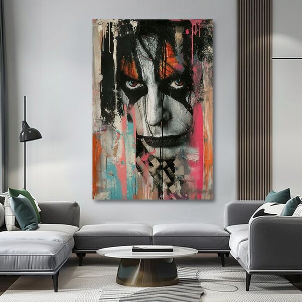 Obraz KISS - Chaos na scéně | dotaženo rukou umělce - 60x90 cm