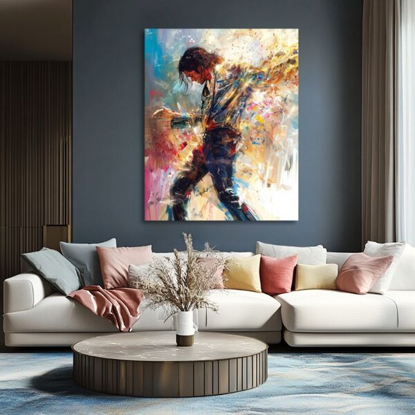 Obraz MICHAEL JACKSON - Taneční energie | dotaženo rukou umělce - 60x90 cm