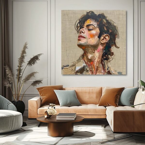 Obraz MICHAEL JACKSON - Melody of passion | dotaženo rukou umělce - 60x60 cm