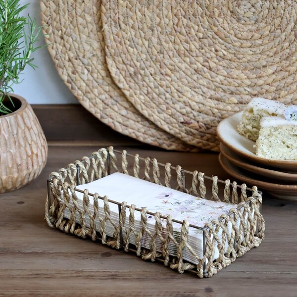 Košík na ubrousky Braided Jute