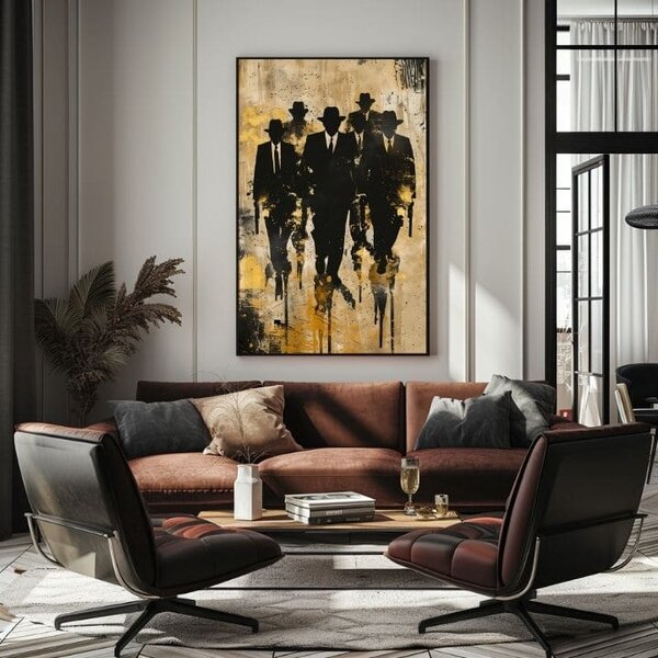 Obraz OUTLAWS IN SHADOWS | dotaženo rukou umělce - 60x90 cm