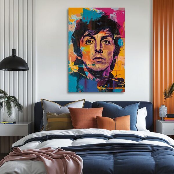 Obraz PAUL MCCARTNEY - Beatles génius | dotaženo rukou umělce - 60x90 cm