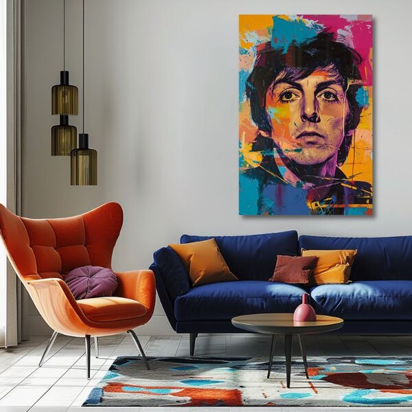 Obraz PAUL MCCARTNEY - Beatles génius | dotaženo rukou umělce - 60x90 cm