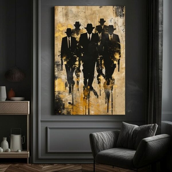 Obraz OUTLAWS IN SHADOWS | dotaženo rukou umělce - 60x90 cm