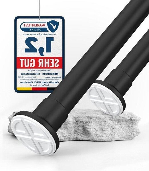 Žaluzie bez vrtání – výsuvná tyč – pro oddělení prostoru – technologie s jedním kliknutím – 70-120 cm – matná černá barva