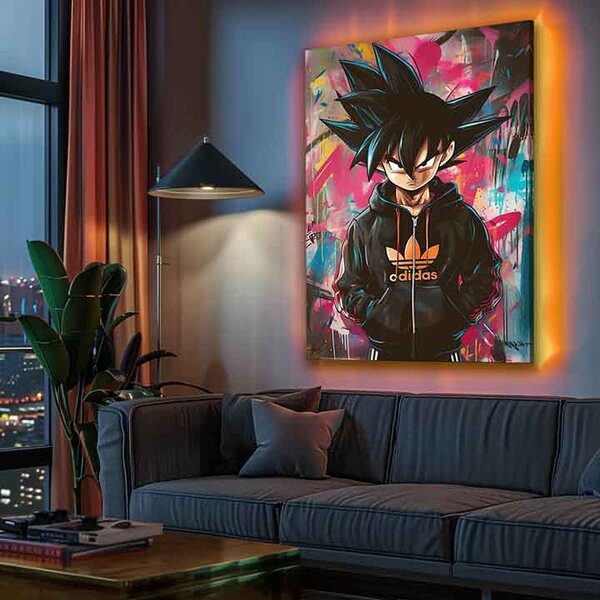 Obraz SAIYAN : Warrior of power | Italské plátno - 60x90 cm