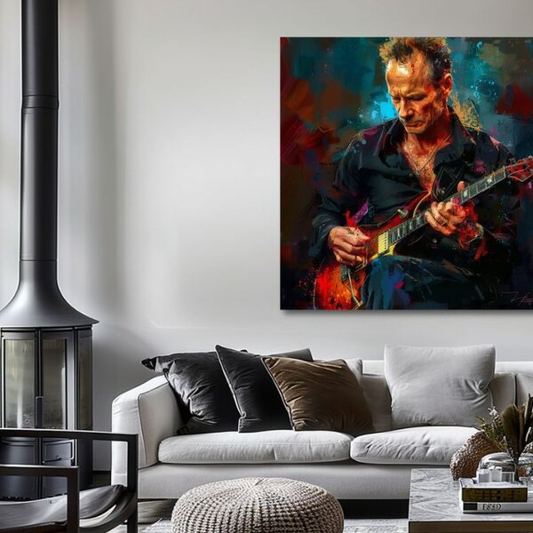 Obraz STING - King Grammy | dotaženo rukou umělce - 60x60 cm