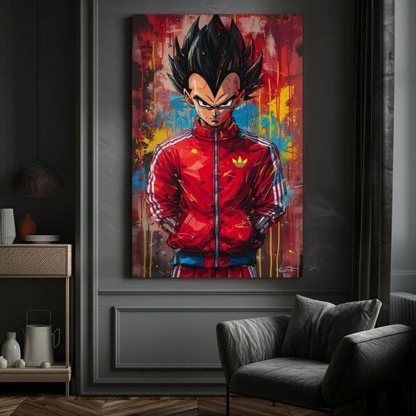 Obraz SAIYAN: The Power of the Warrior | dotaženo rukou umělce - 60x90 cm
