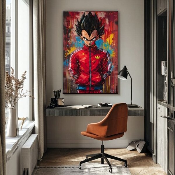 Obraz SAIYAN: The Power of the Warrior | dotaženo rukou umělce - 60x90 cm
