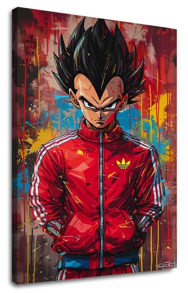 Obraz SAIYAN: The Power of the Warrior | dotaženo rukou umělce - 60x90 cm