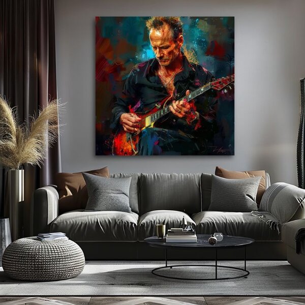 Obraz STING - King Grammy | dotaženo rukou umělce - 60x60 cm