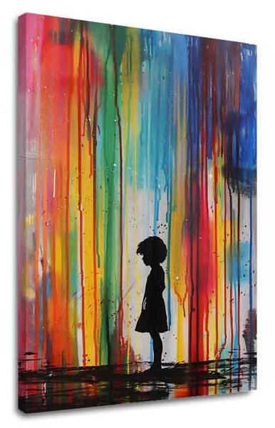 Obraz RAINBOW SILHOUETTE na plátně | dotaženo rukou umělce - 40x50 cm