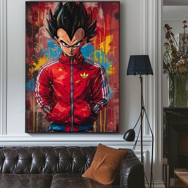 Obraz SAIYAN: The Power of the Warrior | dotaženo rukou umělce - 60x90 cm