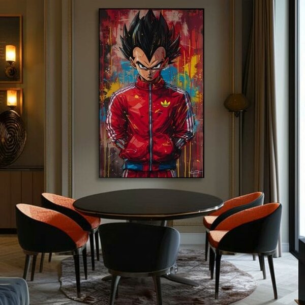Obraz SAIYAN: The Power of the Warrior | dotaženo rukou umělce - 60x90 cm