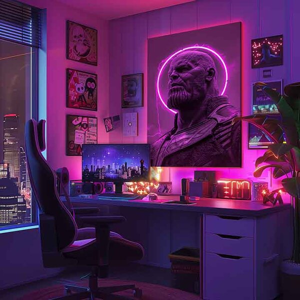 Obraz THANOS : Lord of Destiny | Italské plátno - 60x90 cm