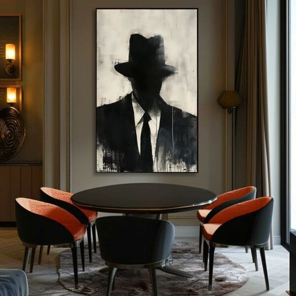 Obraz THE FACELESS MOBSTER | dotaženo rukou umělce - 60x90 cm