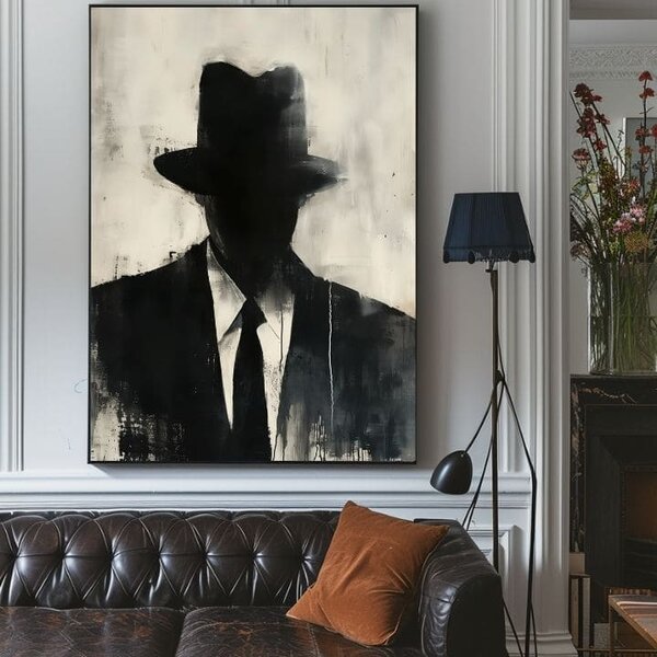 Obraz THE FACELESS MOBSTER | dotaženo rukou umělce - 60x90 cm
