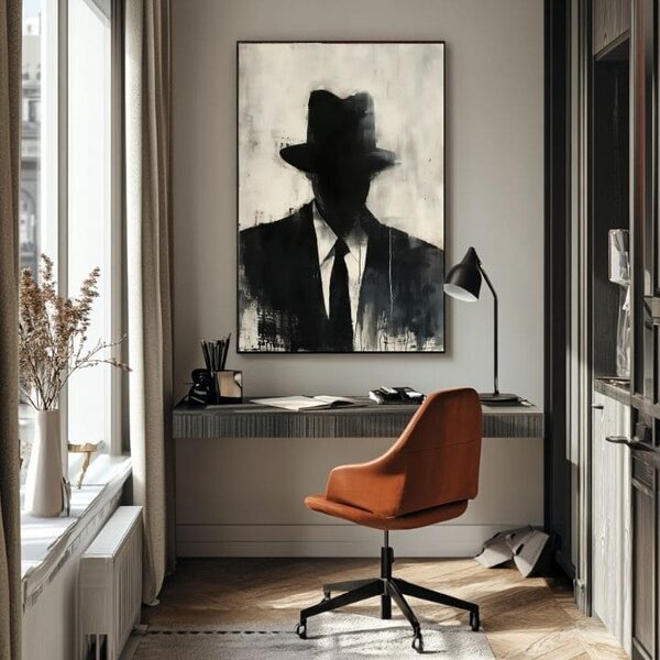 Obraz THE FACELESS MOBSTER | dotaženo rukou umělce - 60x90 cm