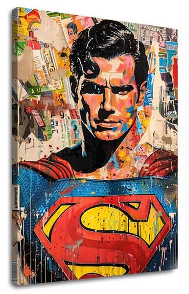 Obraz SUPERMAN : Pop ikona | dotaženo rukou umělce - 60x90 cm