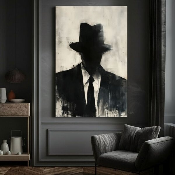 Obraz THE FACELESS MOBSTER | dotaženo rukou umělce - 60x90 cm