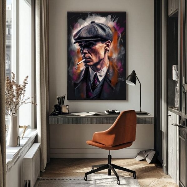 Obraz TOMMY SHELBY : Král ulic | dotaženo rukou umělce - 60x90 cm