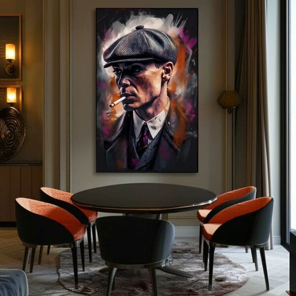Obraz TOMMY SHELBY : Král ulic | dotaženo rukou umělce - 60x90 cm