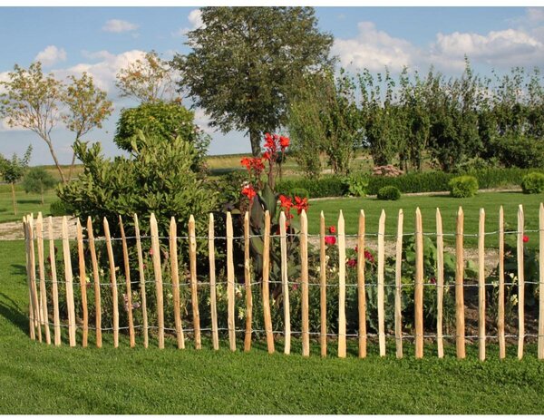 Zahradní plot - Lískový plot - 5 m - Výška 80 cm - Rozestup 7-8 cm