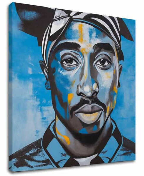 Obraz TUPAC SHAKUR - Rapper v nebi | dotaženo rukou umělce - 60x60 cm