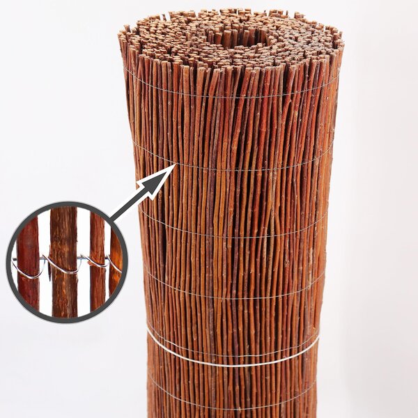 Vrbová rohož - Vrbové proutí - 5 m x 80 cm - Přírodní - Na zahradu a balkon