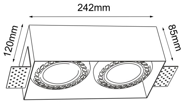 Brosline 3270 - Podhledové svítidlo CAGE 2xGU10/18W/230V černá