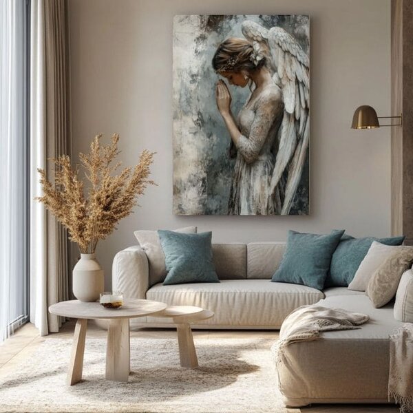Obraz andělů Mírová duše | dotaženo rukou umělce - 40x60 cm