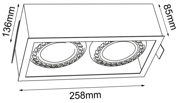 Brosline 3274 - Podhledové svítidlo CAGE 2xGU10/18W/230V černá