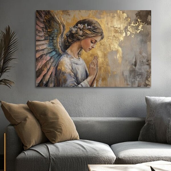 Obraz andělů Nebeská radost | dotaženo rukou umělce - 40x60 cm