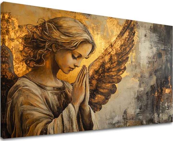 Obraz andělů Modlitba světla | dotaženo rukou umělce - 40x60 cm