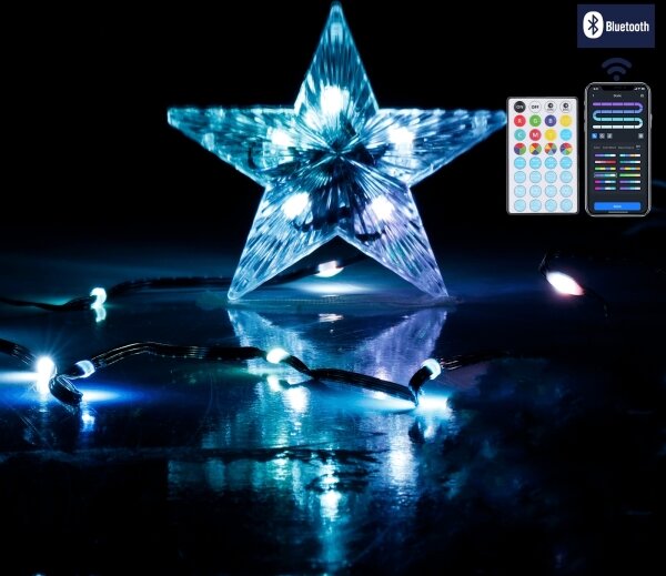 Aigostar - LED RGBICW Venkovní řetěz 100xLED/10W/230V 10m IP44 + DO