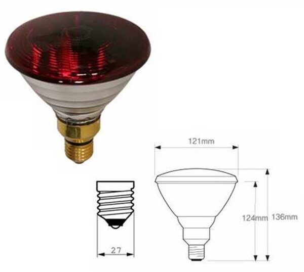 Silnostěnná infražárovka PHILIPS PAR38 E27/150W/230V