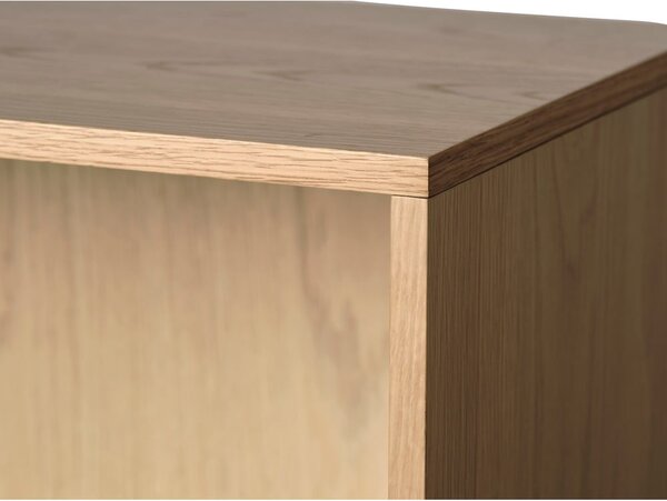 Knihovna v dekoru dubu v přírodní barvě 140x90 cm Ponza – Unique Furniture