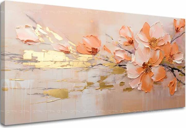 Strukturovaný obraz Zlatý dotek přírody - PREMIUM ART - 40x80 cm