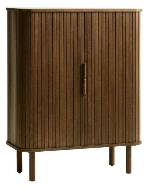 Hnědá skříňka v dekoru dubu s posuvnými dveřmi 113x90 cm Cavo – Unique Furniture