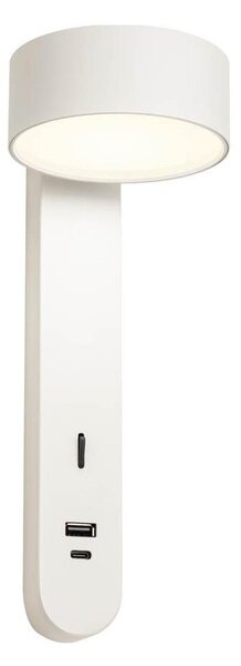 Redo 01-4640 - LED Nástěnné svítidlo SADES LED/6W/230V CRI 90 USB bílá