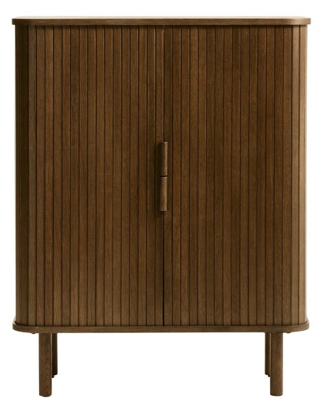 Hnědá skříňka v dekoru dubu s posuvnými dveřmi 113x90 cm Cavo – Unique Furniture