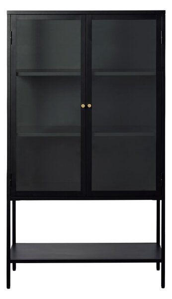 Černá kovová vitrína 90x160 cm Carmel – Unique Furniture