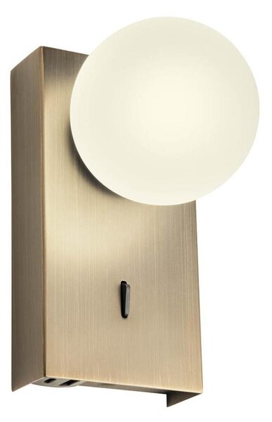 Redo 01-4658 - LED Nástěnné svítidlo NORMA LED/5W/230V CRI 90 USB bronzová