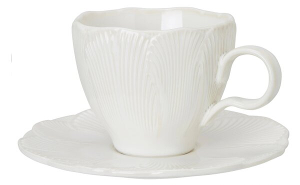 Porcelánový šálek s podšálkem Flora White 2,6 dl Wikholm Form