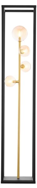 Jupiter 1911 - Stojací lampa NEPTUN 4xG9/14W/230V zlatá/černá/kouřová béžová